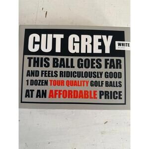 Cut Grey Golf Balls 1 Dozen New in Box